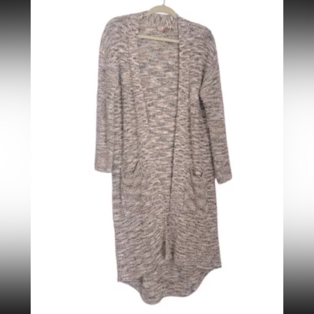 Pilcro Padma Space Dyed Long Cardigan Open Front Duster XS Oversized